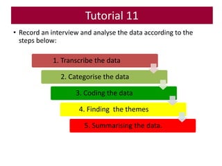 TSL3133 Topic 11 Qualitative Data Analysis | PPTX