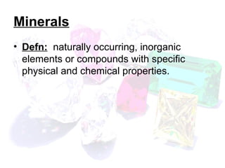 rocks and minerals earth and life science.ppt