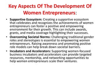 Development of women entrepreneurs and women entrepreneurship | PDF