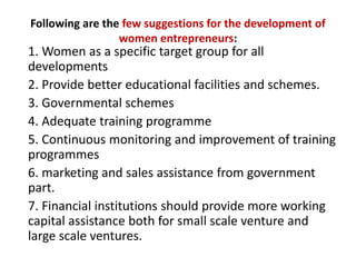 Development of women entrepreneurs and women entrepreneurship | PDF