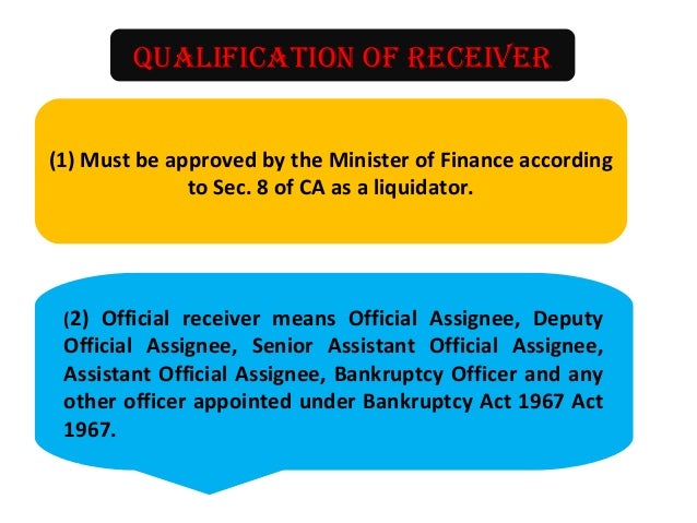 Deregistration Receivership Winding Up