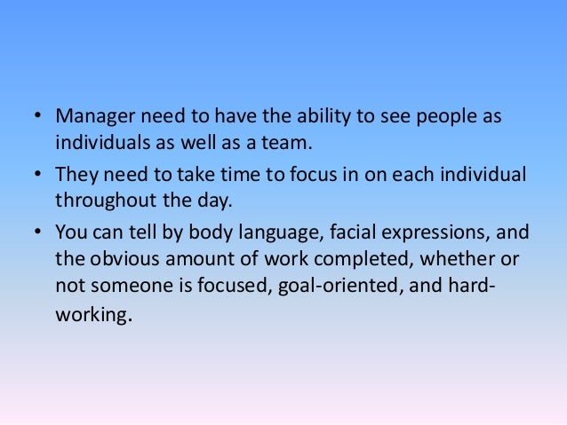 how can management effectively evaluate individuals when they work as ability to work in a team