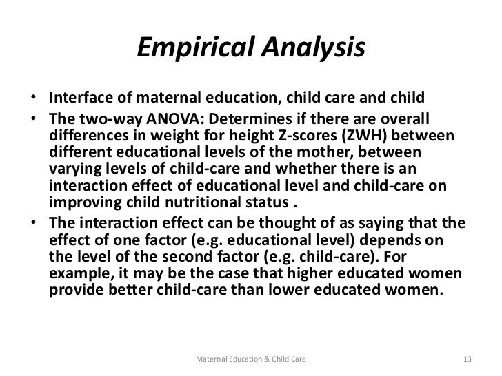 Topic 14 maternal education