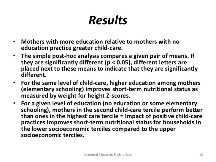 Topic 14 maternal education