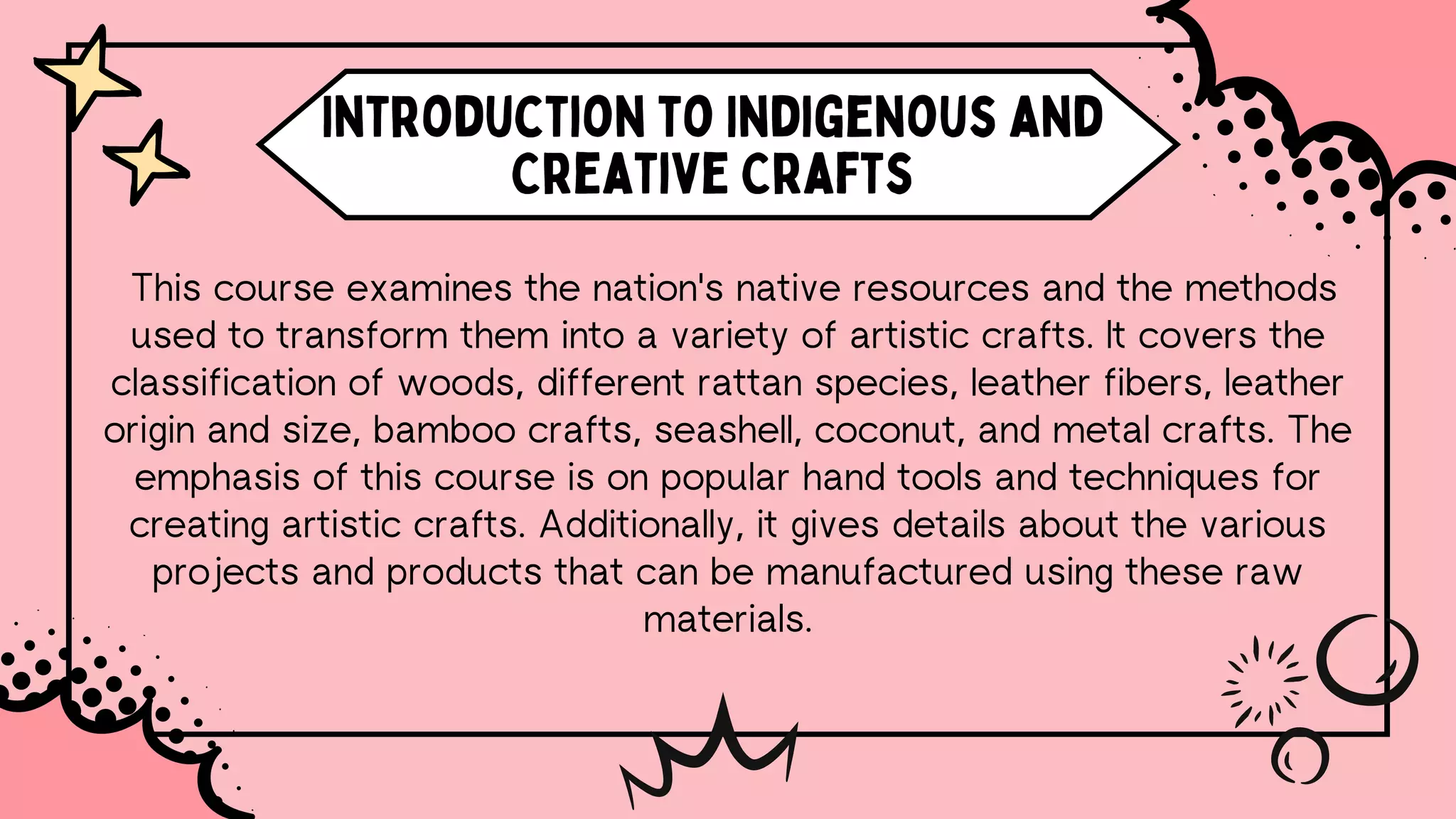 TOPIC 1 Brief Overview of Philippine Arts and Crafts and,The Different ...