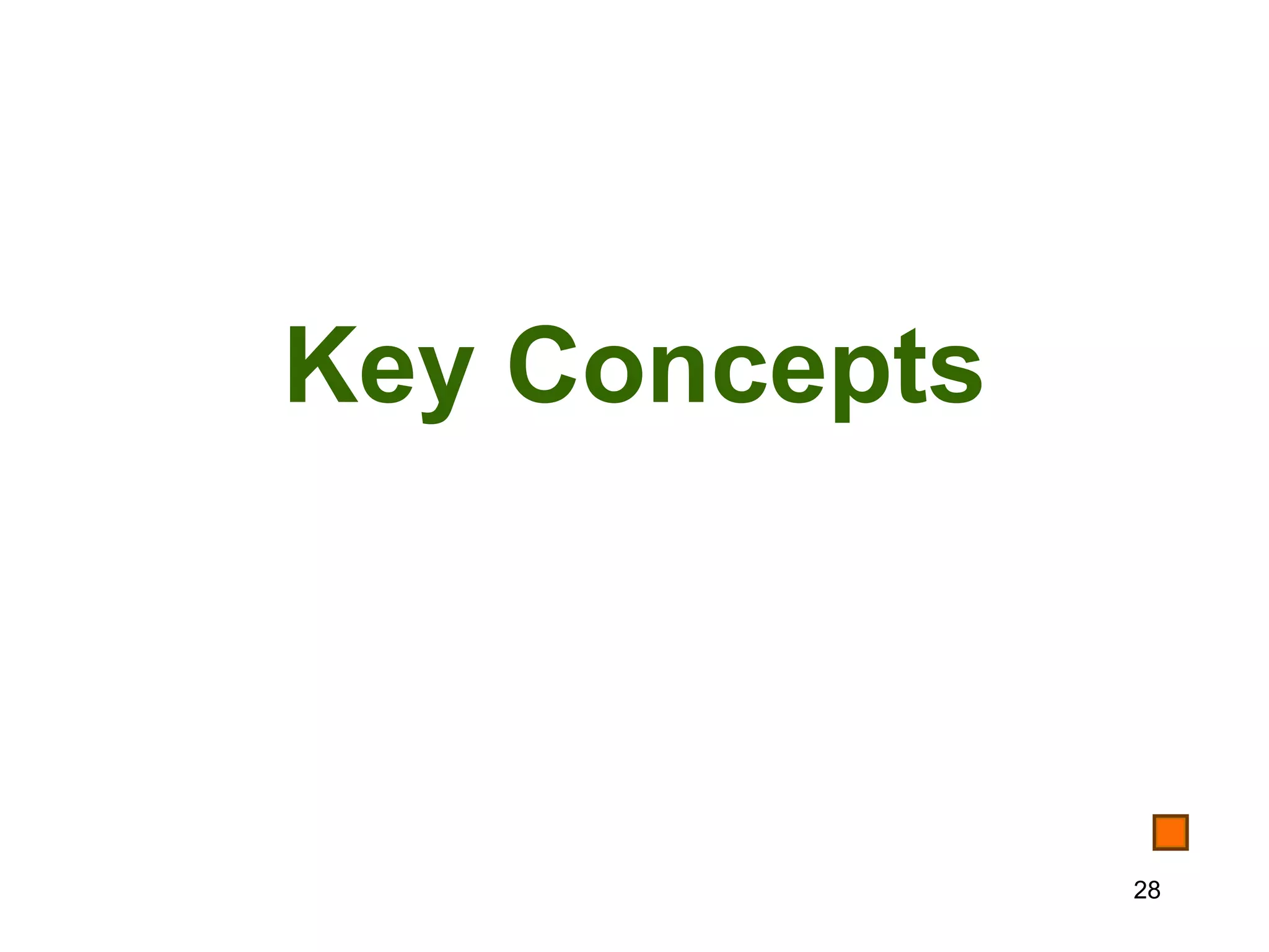 Key Concepts



               28
 