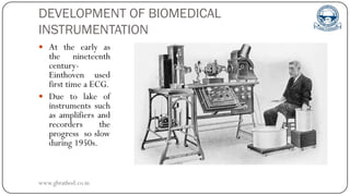 Topic 1 introduction of biomedical instrumentation | PDF
