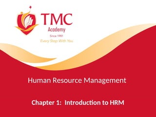 Topic 1 Introduction To human resource management | PPT