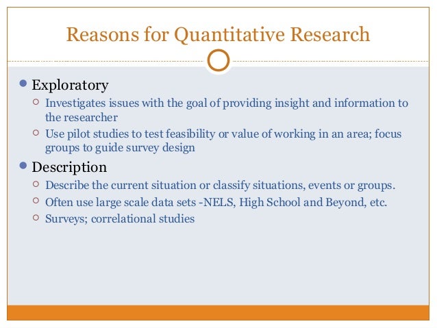 Topic 1 introduction to quantitative research