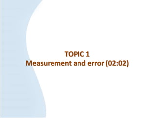 Measurement and error | PPTX