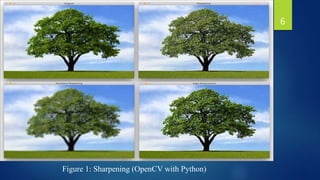 Figure 1: Sharpening (OpenCV with Python)
6
 