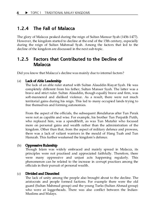 Topic 1 traditional malay kingdoms