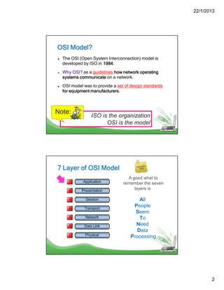 Topic 2.1 network communication using osi model | PDF