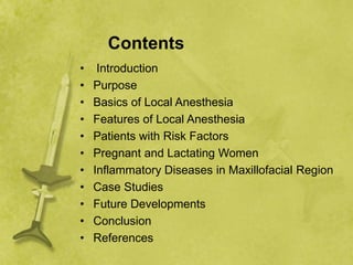 local anesthesia in dentistry definition of terms and indications