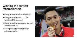 Chapter 2-giving congratulations | PPTX