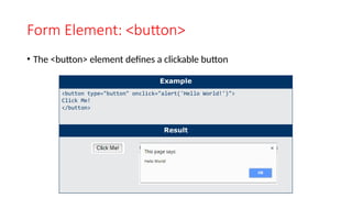 Topic 2 - HTML Form Design.pptx for HTML and web | PPTX