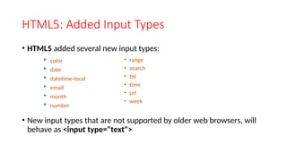 Topic 2 - HTML Form Design.pptx for HTML and web | PPTX