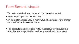 Topic 2 - HTML Form Design.pptx for HTML and web | PPTX
