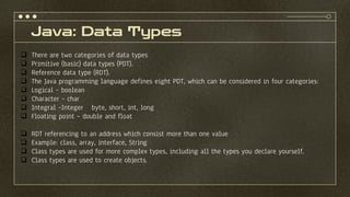 Topic 2 - Java Programming Basic.pdf CSC435 OOP | PDF