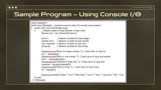 Topic 2 - Java Programming Basic.pdf CSC435 OOP | PDF