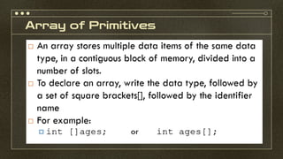 Topic 2 - Java Programming Basic.pdf CSC435 OOP | PDF