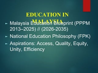 Comprehensive Overview of Educational Development in Malaysia and ...