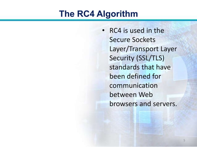 Topic20 The RC4 Algorithm.pptx | Information and Network Security ...