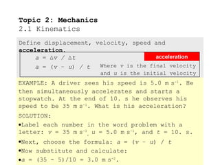 Topic 2 1__kinematics | PPT