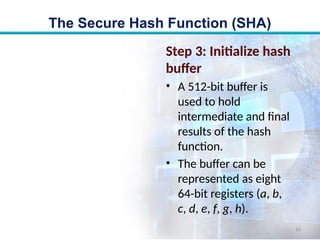 Comprehensive Overview of Secure Hash Algorithm (SHA) and SHA-512 | PPTX