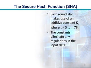 Comprehensive Overview of Secure Hash Algorithm (SHA) and SHA-512 | PPTX