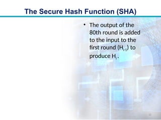 Comprehensive Overview of Secure Hash Algorithm (SHA) and SHA-512 | PPTX