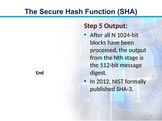 Comprehensive Overview of Secure Hash Algorithm (SHA) and SHA-512 | PPTX
