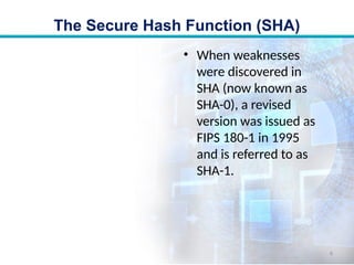 Comprehensive Overview of Secure Hash Algorithm (SHA) and SHA-512 | PPTX