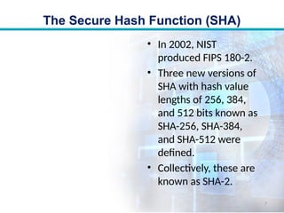 Comprehensive Overview of Secure Hash Algorithm (SHA) and SHA-512 | PPTX