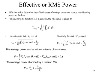 Effective Rms Value Topic 2a ac_circuits_analysis | PPT