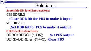 Topic 2 Architecture and instruction set of 8-bit AVR Microcontroller ...