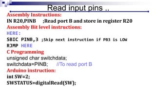 Rbit In Assembly Example Topic 2 Architecture and instruction set of 8-bit AVR Microcontroller ...