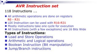 Topic 2 Architecture and instruction set of 8-bit AVR Microcontroller ...