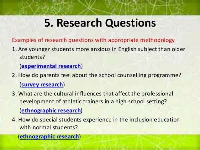 research questions examples education