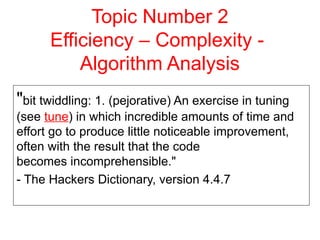 Understanding Algorithm Efficiency and Complexity Analysis in Computer ...