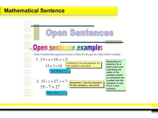 Mathematical Sentence
 