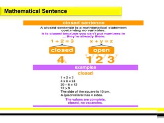 Mathematical Sentence
 