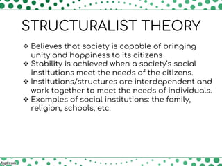 theories in sociology for education purposes | PDF