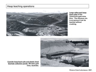 Heap leaching operations

                                            Large valley-pad heap-
                             ...