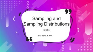 Sampling and Sampling Distributions | PPTX