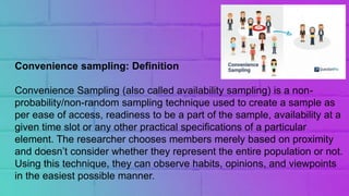 Random Vs Convenience Sampling Examples Sampling and Sampling Distributions | PPTX