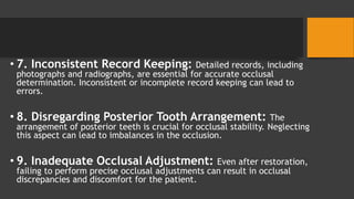 Inconistent Teeth presentation about articulation, occlusion and malacclusion | PPTX