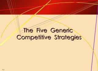 The  Five  Generic  Competitive  Strategies 