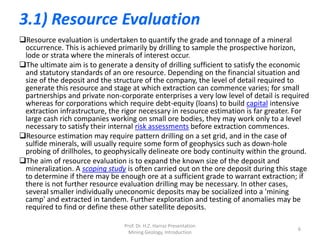 Mineral Resource and Reserve
Prof. Dr. H.Z. Harraz Presentation
6
 