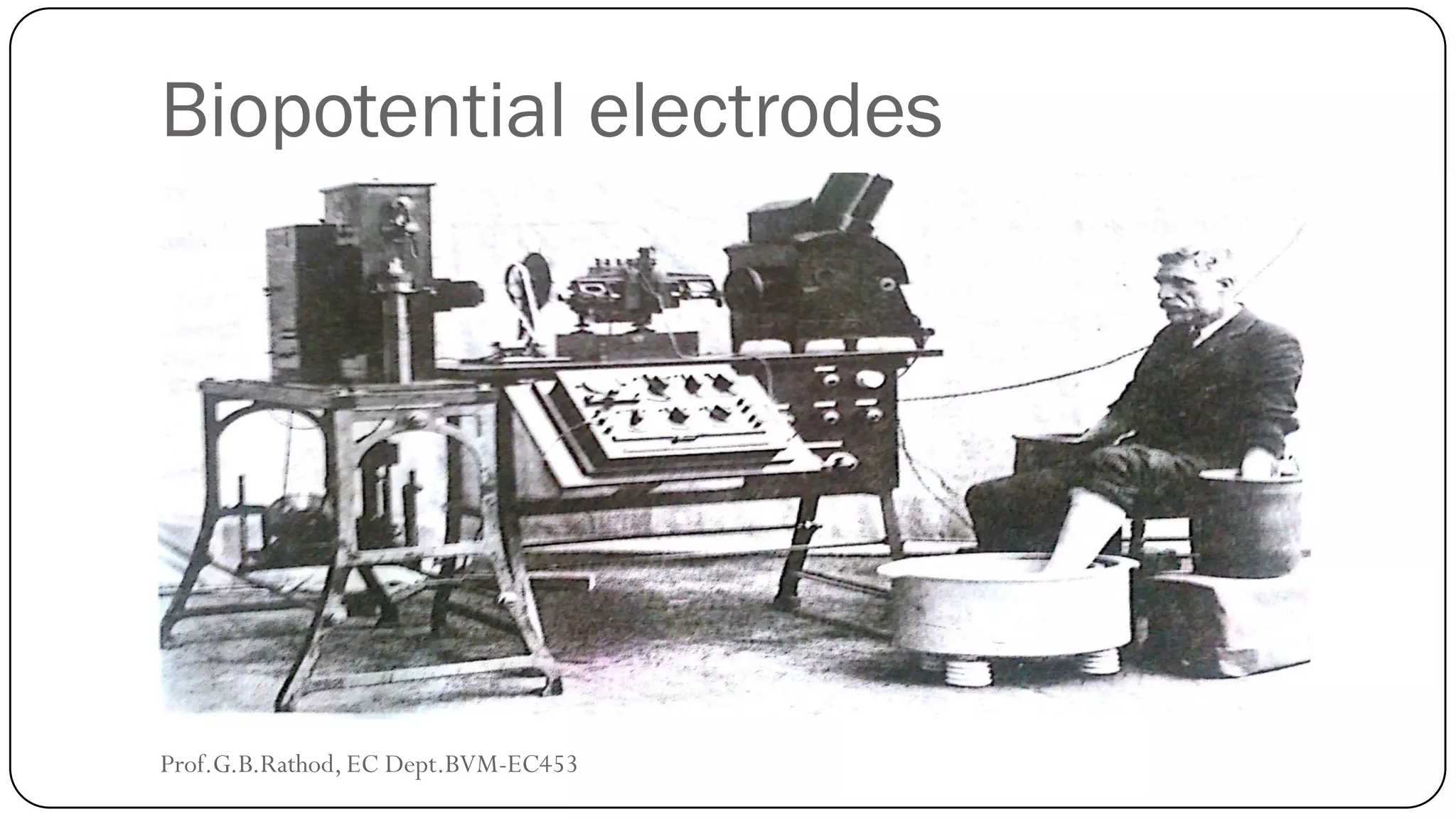 Biopotential electrodes
Prof.G.B.Rathod, EC Dept.BVM-EC453
 